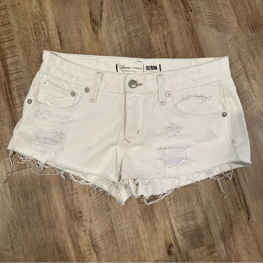 Lovers & Friends white denim shorts